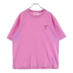 AMI Alexandre Mattiussi (アミアレクサンドルマテュッシ) T-Shirt ハートロゴ刺繍 半袖Tシャツ ピンク UTS004.726のサムネイル