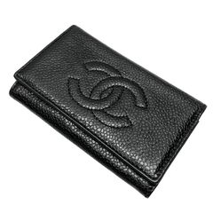 CHANEL ブラック レザー キーケース - メルカリ