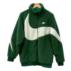 NIKE(ナイキ) ブルゾン メンズ美品  グリーン×白 長袖/ボア/リバーシブル/冬のサムネイル