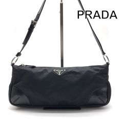 PRADA プラダ ワンショルダーバッグ アクセサリーポーチ 三角ロゴ 白