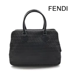 良品 FENDI フェンディ ズッキーノ ナイロンキャンバス レザー ビジネス ハンド バッグ メンズ ファッション 鞄 かばん ブラック a13540のサムネイル