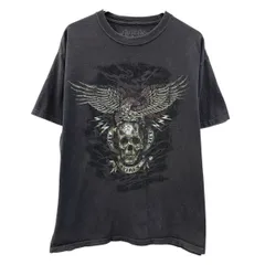 AVIREX 半袖 プリントTシャツ L チャコールグレー アヴィレックス プルオーバー ビッグプリント グラフィック スカル 夏物 a807-5068のサムネイル