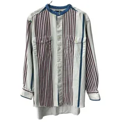 90s Wrangler 長袖 ストライプシャツ L ホワイト マルチカラー ラングラー ボタン 90年代 ストライプ柄 長袖シャツ 春物 a807-5115のサムネイル