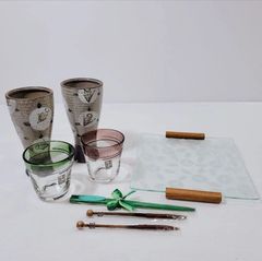 MORIYAMA 森山硝子Verre チタニウムレッド　プレート4枚セット キッチン・食器 MORIYAMA 森山硝子Verreチタニウムレッド プレート4枚