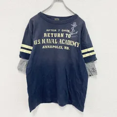 CHESWICK　チェスウィック　長袖Tシャツ/ロンT　レイヤード　紺　ネイビー　Mサイズ　古着【値引き交渉OK！】のサムネイル