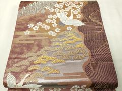 平和屋着物○男性 馬乗り袴 色無地 百入茶色 正絹 逸品 AABH5357ph