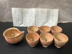 萩焼 寿茶器揃 急須 湯呑みセット 木箱入り - メルカリ
