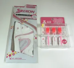 【新品未使用品・セット販売】SRIXON　スリクソンレディースグローブ　ホワイト　19㎝　＋　WILSON BEAR ティーのサムネイル