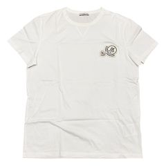美品 MONCLER モンクレール ダブルロゴワッペン Tシャツ ホワイト