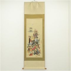 掛軸 【 七福神 】絹本 合箱 御朱印 七福神巡り 縁起物 開運 金運 商売
