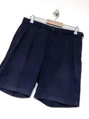 【POLO GOLF】90s CLASSIC GOLF SHORT 2タックチノショーツ W34 ネイビー ポロゴルフ ポロチノ ハーフパンツ ラルフローレン 古着のサムネイル