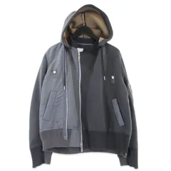 Sacai サカイ スポンジスウェットジップアップパーカー 23-06872 23AW Sponge Sweat Hoodie  グレー 1  99001250のサムネイル