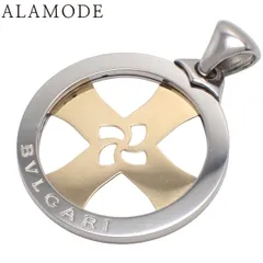 BVLGARI(ブルガリ) トンド クロス イエローゴールド K18YG ステンレススチール SS 22.0g ペンダントトップ/チャーム アクセサリー ジュエリー 十字架 クロスモチーフ ゴールド金 シルバー銀 40802192053【アラモード】のサムネイル