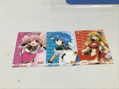 【V8-03】◎   ブロッコリー　ギャラクシーエンジェル　カード　ミルフィーユ・桜葉　ミント・ブラマンシュ　蘭花・フランボワーズ　開封済み　3点セットのサムネイル