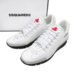 【未使用 メンズ42】DSQUARED2《Legendary》レジェンダリー レザー スニーカー 27cm 白 ホワイト 付属品◎ 47885のサムネイル