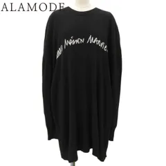 Maison Margiela(メゾン マルジェラ) ロゴ オーバーサイズ クルーネックニット ワンピース ワンピース アパレル ファッション 衣類 L レーヨン ブラック黒 ホワイト白 S32HA0568 レディース 40802190563【アラモード】のサムネイル