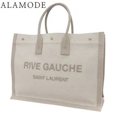 SAINT LAURENT PARIS(サンローランパリ) リヴゴーシュ トートバッグ 肩掛け ハンドバッグ キャンバス アイボリー ベージュ ゴールド金具 499290 ユニセックス 40802189814【中古】【アラモード】のサムネイル