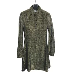 サンローラン SAINT LAURENT 長袖シャツワンピース 533056 ゴールド/ブラック ナイロン レディース ワンピースのサムネイル