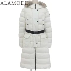 MONCLER(モンクレール) FLOE GIUBBOTTO ファー付き ベルトロングダウン 2022年 アパレル ファッション 5 ナイロン ホワイト白 ブラック黒 レディース 40802193100【中古】【アラモード】のサムネイル