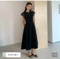 新品】シールームリン collab バッドinフリルキャミドレス 伊原葵 黒S