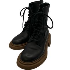 極美品】LOEWEテラウェッジクロッグ レザー ミュール ヒールブーツ