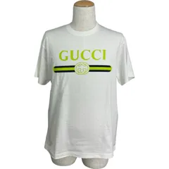 グッチ GUCCI ロゴプリント半袖Tシャツ 796395 ホワイト コットン メンズ 半袖Ｔシャツのサムネイル