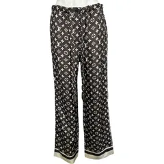ルイ・ヴィトン LOUIS VUITTON モノグラム総柄シルクパンツ FNPX80 ブラウン シルク レディース パンツのサムネイル