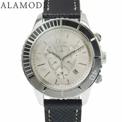 ディオール クリスタル クロノグラフ CD114312 SS/革 シルバー クオーツ メンズ 41100109539【中古】【アラモード】のサムネイル