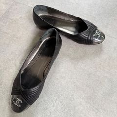 極美品✨CHANEL シャネル メタリックツイード バレリーナ 36 - メルカリ