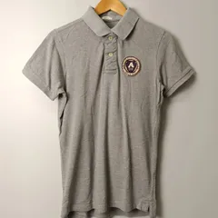 アバクロンビーアンドフィッチ Abercrombie&Fitch ロゴワッペンポロシャツ 【S】 グレー／灰色のサムネイル