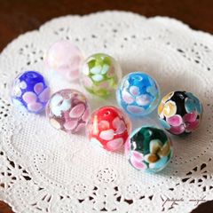 とんぼ玉 8色 セット ガラス アクセサリーパーツ 蜻蛉玉 雑貨 小物