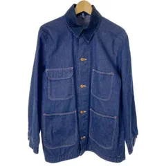 【中古】　Wrangler　カバーオール　70s vintage　70年代　OLD　デニム　襟コーデュロイ　無地　アメカジ　古着　/1591のサムネイル