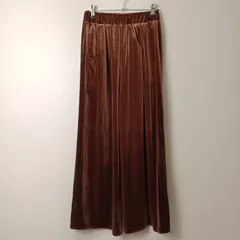 【新品タグ付】エルーラ Elura ワイドパンツ【F】ブラウン／茶のサムネイル
