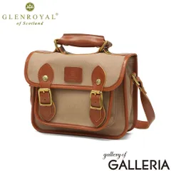 【正規品3カ月保証】 グレンロイヤル ショルダーバッグ レディース メンズ 斜めがけバッグ GLENROYAL バッグ 小さめ 斜めがけ 上品 革 CANVAS SATCHEL 9INCH J2-0036 TAN×BEIGEのサムネイル