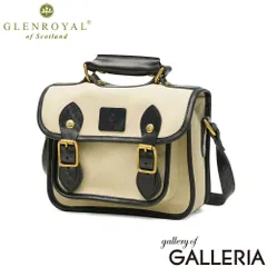 【正規品3カ月保証】 グレンロイヤル ショルダーバッグ レディース メンズ 斜めがけバッグ GLENROYAL バッグ 小さめ 斜めがけ 上品 革 CANVAS SATCHEL 9INCH J2-0036 BLACK×Lt.BEIGEのサムネイル