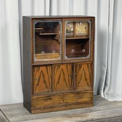★状態〇★ 昭和 レトロ 家具 茶箪笥 古家具 たんす タンス アンティーク 古道具|茶箪笥】 - メルカリ