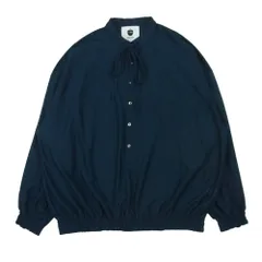 SHAREEF シャリーフ 23533004 TACK JQ SMOCK SHIRTS リボン プルオーバー スモーク シャツ ネイビー系 2【中古】のサムネイル