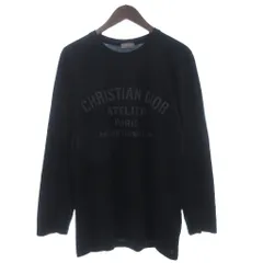 ディオールオム Dior HOMME Tシャツ カットソー 長袖 プリント アトリエロゴ 043J611A0589 黒 ブラック Lのサムネイル