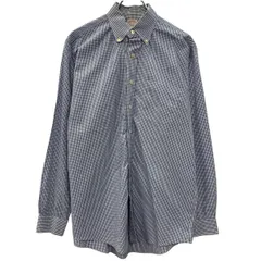 Brooks Brothers 長袖 チェックシャツ M ブルー ブルックスブラザーズ ボタンダウン ギンガムチェック 胸ポケット シンプル 春物 a807-5158のサムネイル