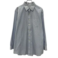 Brooks Brothers 長袖 ストライプシャツ XL ブルー ブルックスブラザーズ ボタン ストライプ柄 胸ポケット シンプル 春物 a807-5159のサムネイル