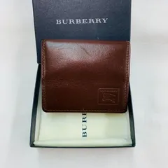 BURBERRY バーバリー コンパクト財布 コインケース ブラウン レザー ノバチェック 箱付きのサムネイル
