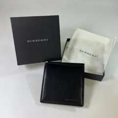BURBERRY バーバリー マネークリップ カードケース ブラック レザー ノバチェック 箱付きのサムネイル