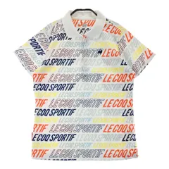 サイズ：LL LE COQ GOLF ルコックゴルフ  半袖ポロシャツ ロゴ 総柄 ホワイト系 [240101712555] ゴルフウェア レディース ストストのサムネイル