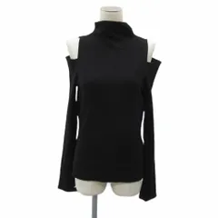 アルマーニエクスチェンジ A/X ARMANI EXCHANGE カットソー M 黒 ブラック ハイネック 長袖 オープンショルダー /YS36 ■ECD006のサムネイル