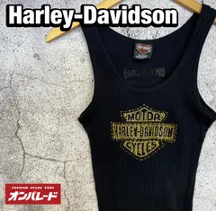 Harley-Davidson ハーレーダビッドソン タンクトップ ラインストーン ゴールド USA製 Y2K Mサイズのサムネイル