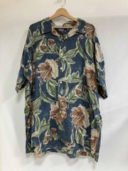 美品】45R ゴマデニムのリリープリント908オーシャンシャツ（加工