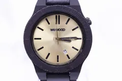 【W311-8】動作品 電池交換済 WEWOOD ウィーウッド 100% 天然木 デイト 木製 腕時計 M15-277 メンズのサムネイル