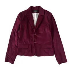  A.P.C. アーペーセー コーデュロイ テーラードジャケット ボルドー レディース XS【C480】のサムネイル