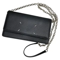極美品/Maison Margiela/メゾン マルジェラ/カフーレザー/チェーンウォレット/ブラック/ギャランティカード付き/箱付き/レディース/FB4564のサムネイル