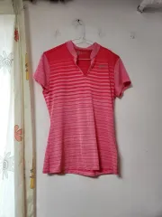 ナイキ ゴルフ レディース 半袖 Tシャツ ピンク ストライプ Mのサムネイル